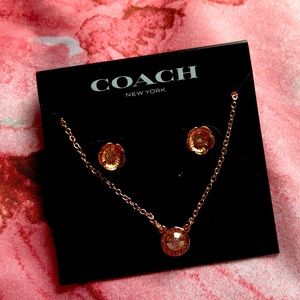 Brand Coach Necklace and Earing set